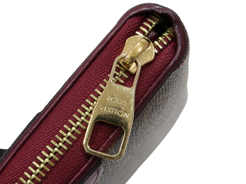 LOUIS VUITTON Zippy Wallet Retiro Brown Purple Monogram Canvas Leather Long LV